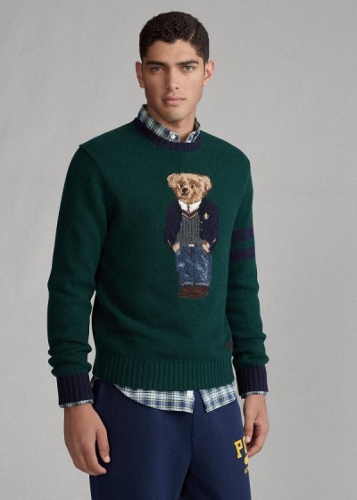 Polo Ralph Lauren Preppy Bear Striktrøje Herre Danmark (WCADU8601)